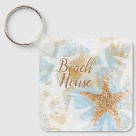 Beach House of Coastal Starfish Nyckelring