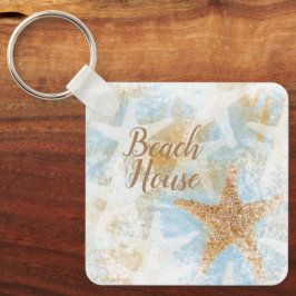 Beach House of Coastal Starfish Nyckelring