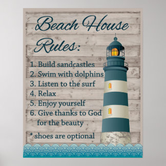 Beach House Regler Poster