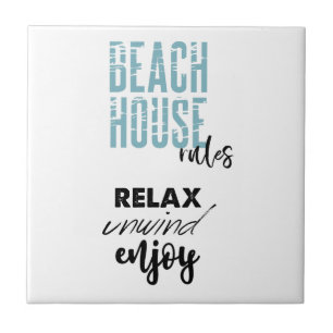 Beach House Regler Slappna av Decor Kakelplatta