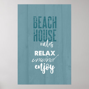 Beach House Regler Slappna av Unwind Enjoy POSTE Poster