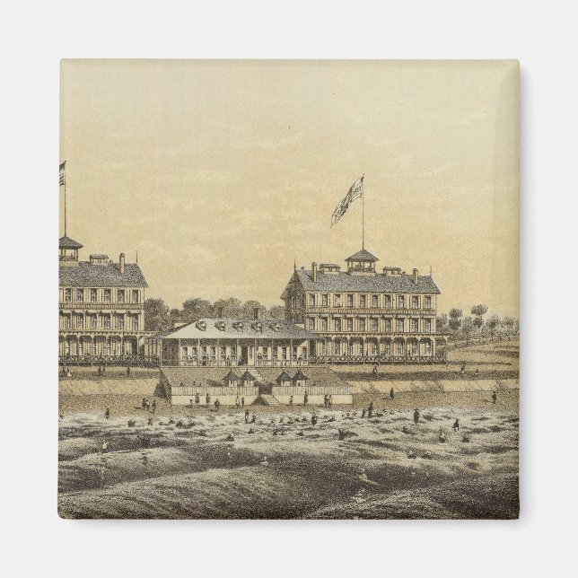 Beach House, Sea Girt, Monmouth Co, NJ Magnet (Framsidan)