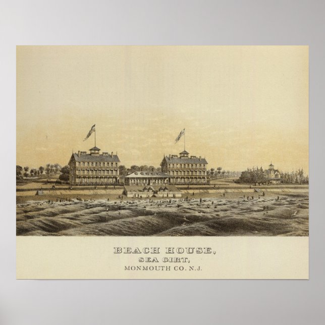 Beach House, Sea Girt, Monmouth Co, NJ Poster (Framsidan)