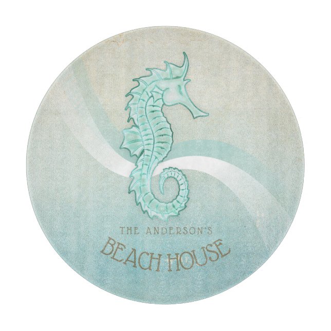 Beach House Seahorse Aqua Blue ID623 (Framsidan)