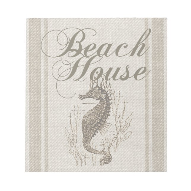 Beach House Seahorse Seashore Anteckningsblock (Framsida)