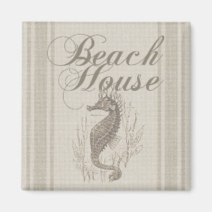 Beach House Seahorse Seashore Magnet