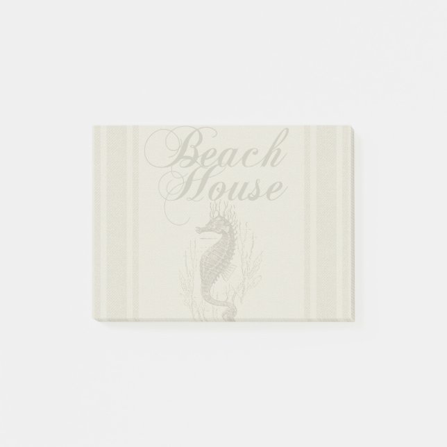 Beach House Seahorse Seashore Post-it Block (Framsida)