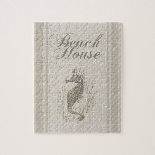 Beach House Seahorse Seashore Pussel (Vertikal)