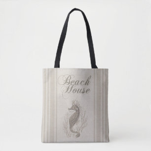 Beach House Seahorse Seashore Tygkasse