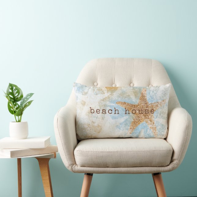 Beach House Starfish Art Lumbarkudde (Stol)