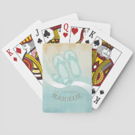 Beach House Sunglasses och Flinflip flops Aqua ID6 Casinokort