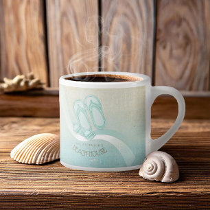 Beach House Sunglasses och Flinflip flops Aqua ID6 Espressomugg