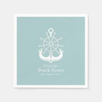Beach House Teal Family Namn Anchor