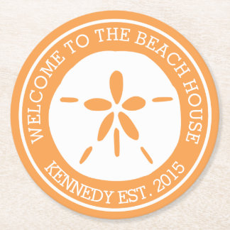 Beach House Underlägg Papper Rund