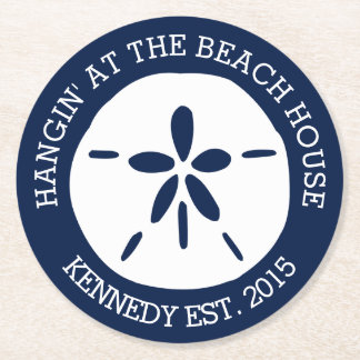 Beach House Underlägg Papper Rund