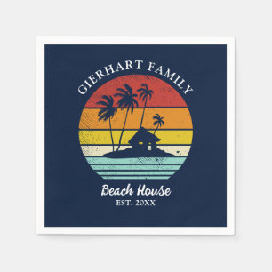 Beach House Vacation Family Reunion Nautical Pappersservett