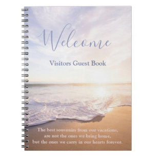 Beach House Vacation Rental Guestbook bärbar dator Anteckningsbok