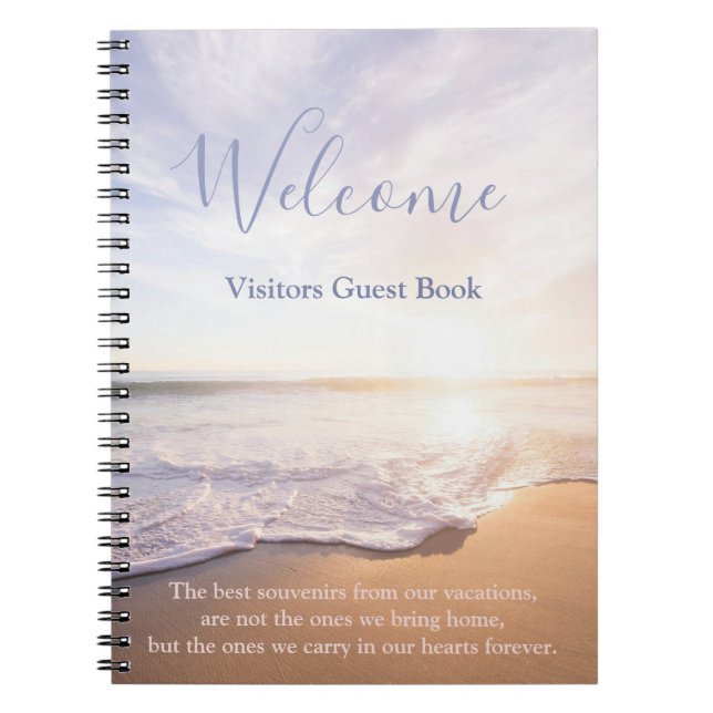 Beach House Vacation Rental Guestbook bärbar dator Anteckningsbok (Framsidan)