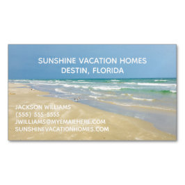 Beach House Vacation Rental Real Gods Company Magnetiska Visitkort