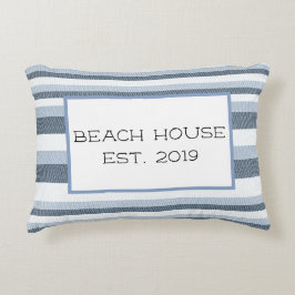 Beach House Vintage Fade Rand Anpassade Prydnadskudde