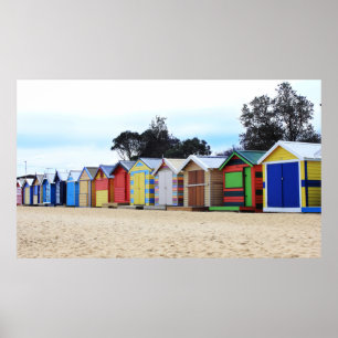 Beach Houses Brighton Beach, Melbourne Poster