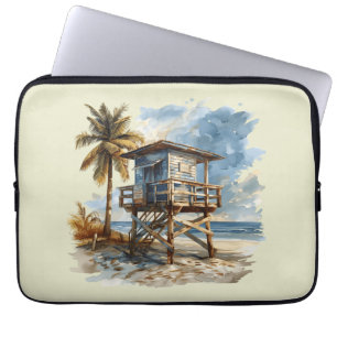 Beach Hut - Beach Hut Illustration Laptop Fodral
