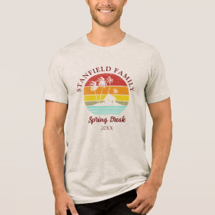 Beach Hut Handflatan Träd Matching Family Påsklov T Shirt