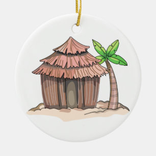 Beach Hut Julgransprydnad Keramik