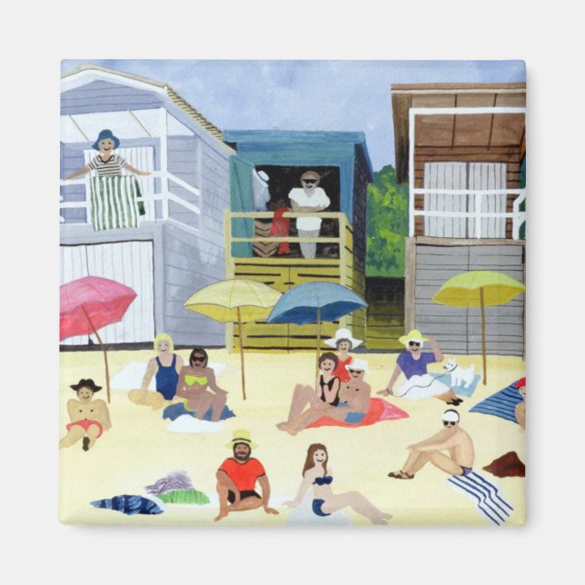 Beach Huts 1991 Magnet (Framsidan)