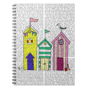 Beach Huts 1-illustration Anteckningsbok
