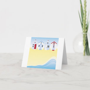 Beach Huts-anteckningskort Kort