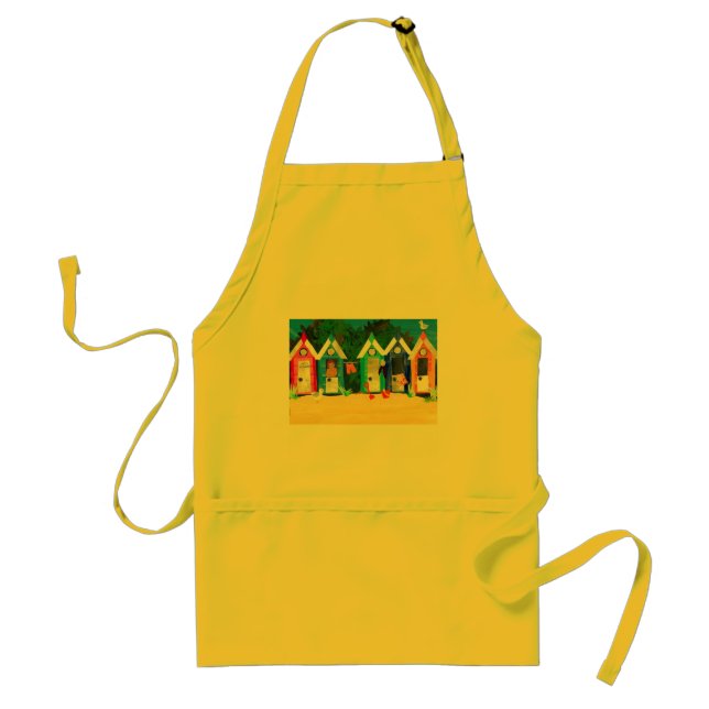 "Beach Huts" Apron Förkläde (Framsidan)