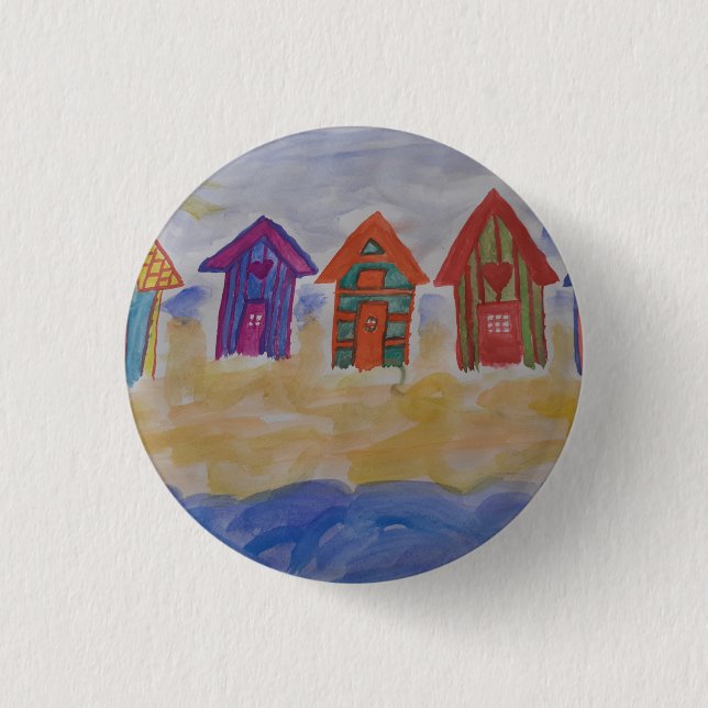 Beach Huts Badge Knapp (Framsida)