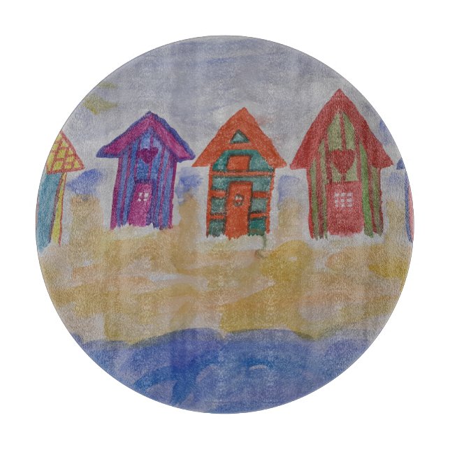 Beach Huts Choppboard (Framsidan)