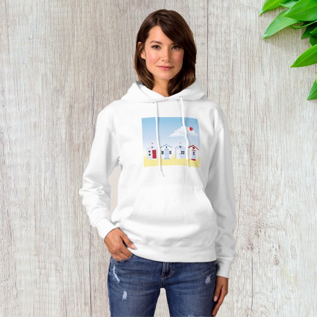 Beach Huts Damhuvtröja T Shirt (Skapare uppladdad)