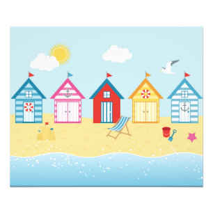 Beach Huts Fototryck