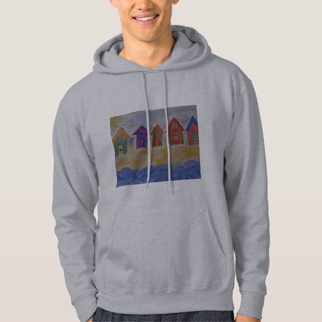 Beach Huts Hoodie (Framsida)
