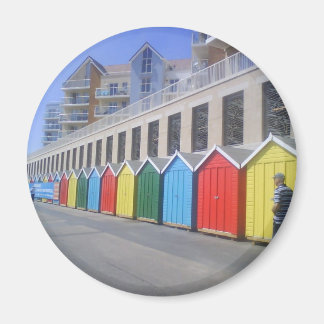 Beach Huts i Bournemouth Magnet
