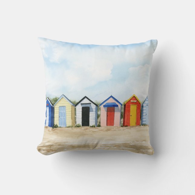 Beach Huts I Kudde (Framsida)