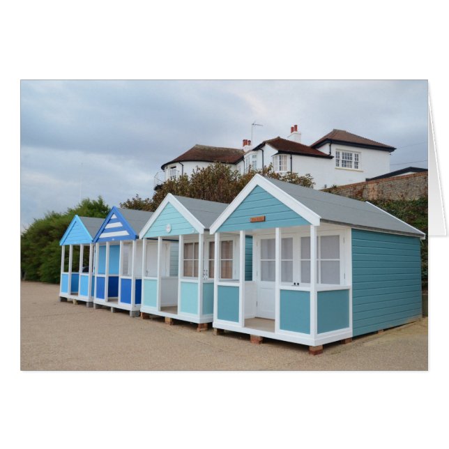 Beach Huts i Southwold Hälsningskort (Framsidan Horizontal)