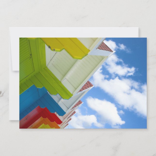 Beach Huts-inbjudan Inbjudningar (Framsida)