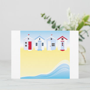 Beach Huts-inbjudningar Inbjudningar