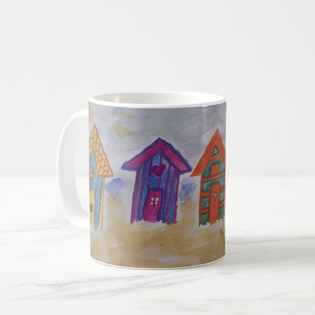 Beach Huts Kaffemugg (Framsida vänster)