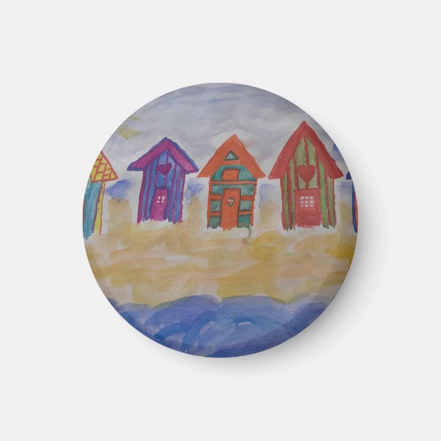 Beach Huts Magnet (Framsidan)