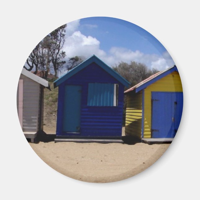 Beach Huts Melbourne 2 Magnet (Framsidan)