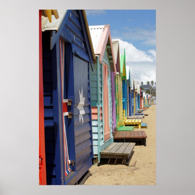 Beach Huts Melbourne Side Poster (Framsidan)