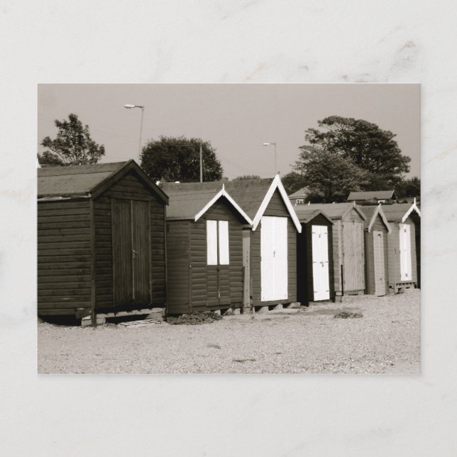 Beach Huts, Mersea Island, Essex, England Vykort (Framsida)