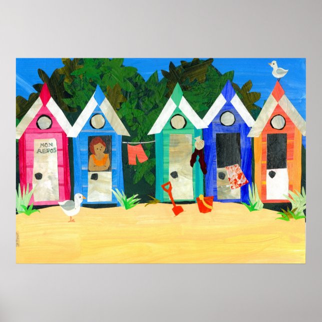 'Beach Huts' Poster (Framsidan)