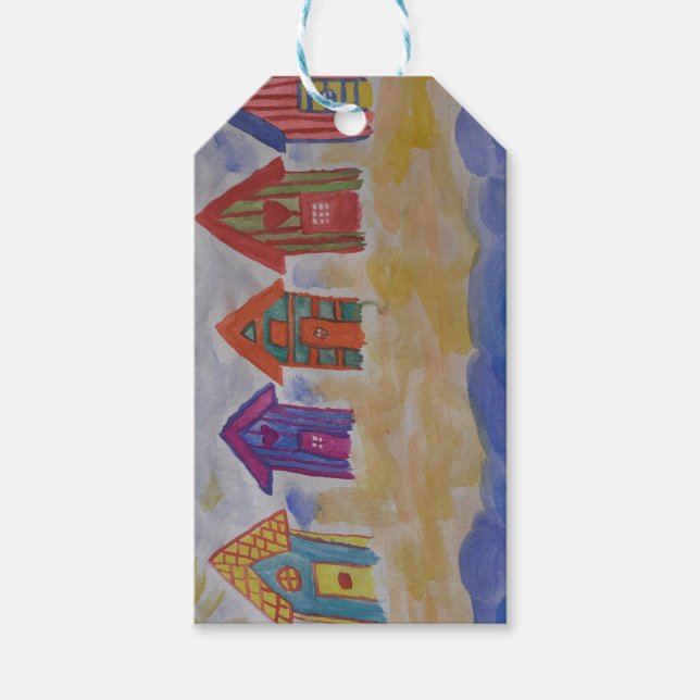 Beach Huts Presentetikett (Framsidan)