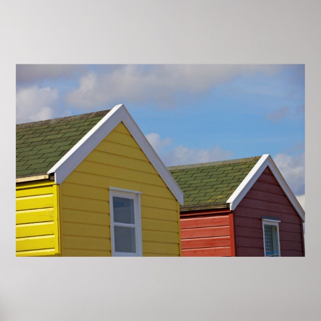 Beach Huts | Southwold, England Poster (Framsidan)